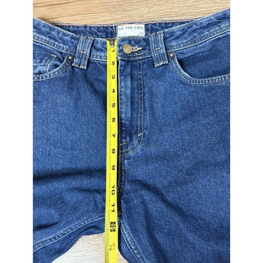 We The Free Jeans Womens 28 Dark Indigo Curvy High Rise Vintage cut Free People - Picture 7 of 13